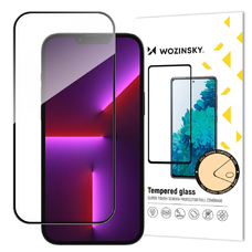 iPhone 15 Plus üvegfólia Wozinsky Full Glue 9H fekete kerettel tokbarát