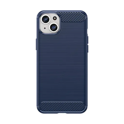 Telefontok iPhone 15 Carbon szénszál mintájú TPU tok kék Telefontok iPhone 15 Carbon szénszál mintájú TPU tok kék