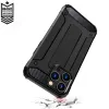 iPhone 15 Pro Hybrid Armor tok fekete telefontok - 3. kép