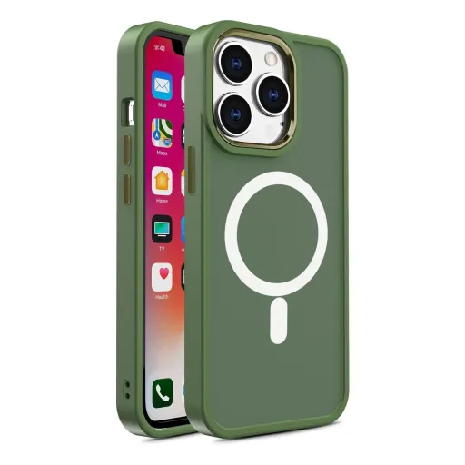 iPhone 15 Pro Max Magnetic Color Matte tok zöld telefontok iPhone 15 Pro Max Magnetic Color Matte tok zöld telefontok