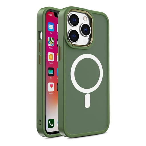 iPhone 15 Magnetic Color Matte tok zöld telefontok iPhone 15 Magnetic Color Matte tok zöld telefontok