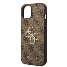 iPhone 15 Guess PU 4G Metal Logo telefontok barna (GUHCP15S4GMGBR)