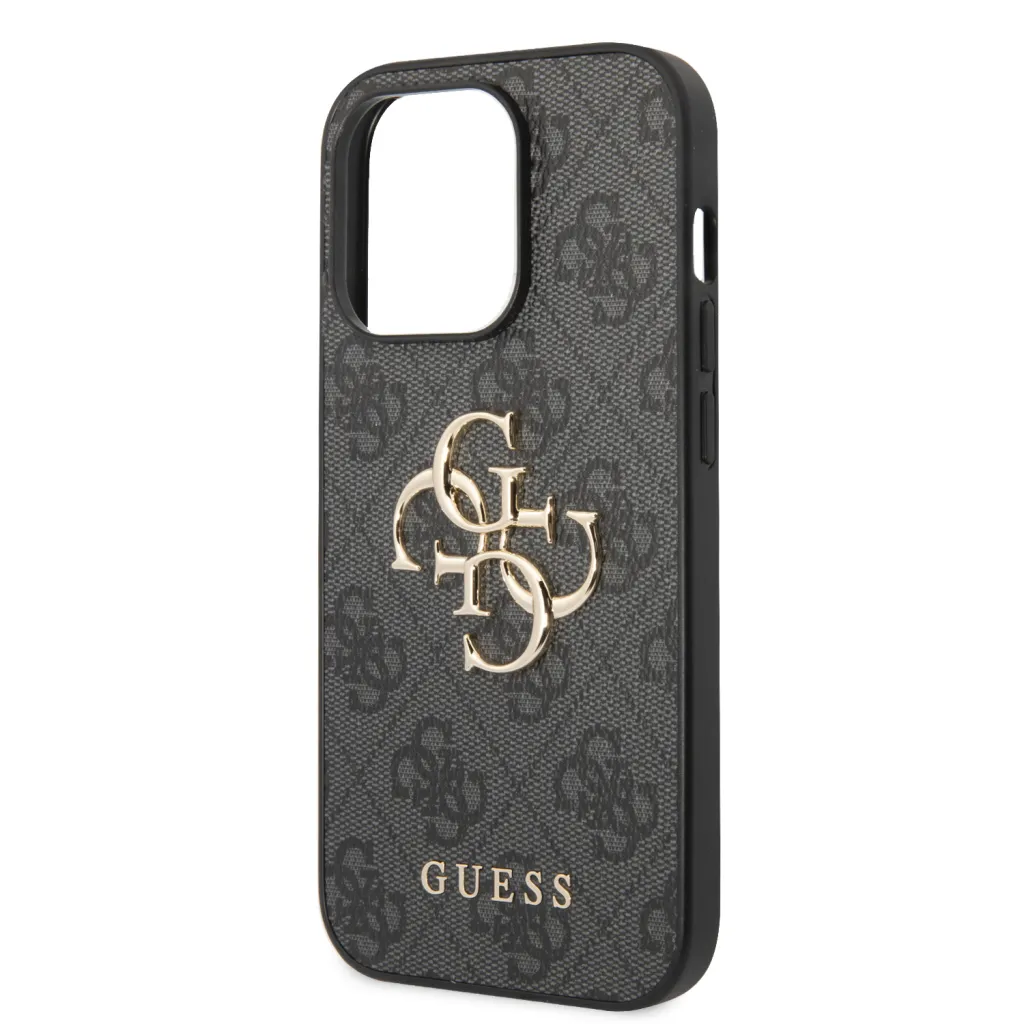 iPhone 15 Pro Max Guess PU 4G Metal Logo tok szürke (GUHCP15X4GMGGR) - 7