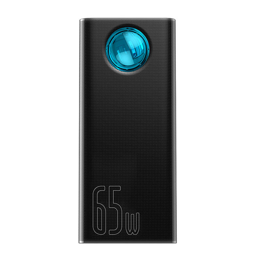 Baseus Amblight Powerbank 30000mAh, 4xUSB, USB-C, 65W (čierna)