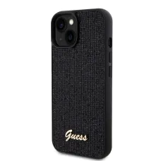 iPhone 15 Guess PU Square Mirror Script Logo tok fekete (GUHCP15SPMSDGSK)