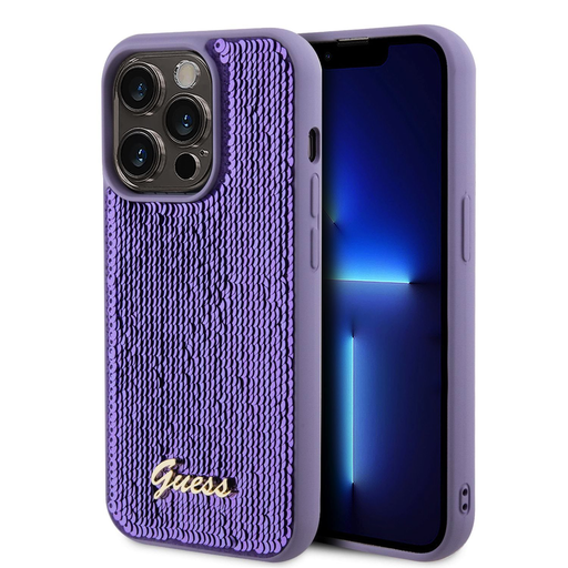 iPhone 15 Pro Max Guess Sequin Script Logo tok lila (GUHCP15XPSFDGSU) iPhone 15 Pro Max Guess Sequin Script Logo tok lila (GUHCP15XPSFDGSU)