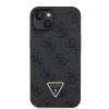 iPhone 15 Guess PU 4G Strass Triangle Metal Logo tok fekete (GUHCP15SP4TDPK) - 0. kép