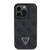 iPhone 15 Pro Guess PU 4G Strass Triangle Metal Logo telefontok fekete (GUHCP15LP4TDPK) - 2. kép