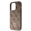 iPhone 15 Pro Guess PU 4G Strass Triangle Metal Logo telefontok barna (GUHCP15LP4TDPW) - 4. kép