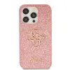 iPhone 15 Pro Guess PU Fixed Glitter 4G Metal Logo telefontok rózsaszín (GUHCP15LHG4SGP) - 2. kép