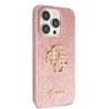 iPhone 15 Pro Guess PU Fixed Glitter 4G Metal Logo telefontok rózsaszín (GUHCP15LHG4SGP) - 4. kép