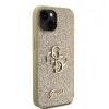 iPhone 15 Guess PU Fixed Glitter 4G Metal Logo telefontok arany (GUHCP15SHG4SGD) - 3. kép