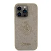 iPhone 15 Pro Max Guess PU Fixed Glitter 4G Metal Logo telefontok arany (GUHCP15XHG4SGD) - 0. kép