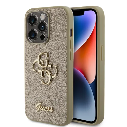 iPhone 15 Pro Max Guess PU Fixed Glitter 4G Metal Logo telefontok arany (GUHCP15XHG4SGD) iPhone 15 Pro Max Guess PU Fixed Glitter 4G Metal Logo telefontok arany (GUHCP15XHG4SGD)