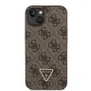 iPhone 15 Guess PU 4G Strass Triangle Metal Logo tok + Crossbody pánt barna (GUHCP15SP4TDSCPW) - 0. kép