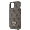 iPhone 15 Guess PU 4G Strass Triangle Metal Logo tok + Crossbody pánt barna (GUHCP15SP4TDSCPW) - 3. kép