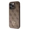 iPhone 15 Pro Guess PU 4G Strass Triangle Metal Logo tok + Crossbody pánt barna (GUHCP15LP4TDSCPW) - 0. kép