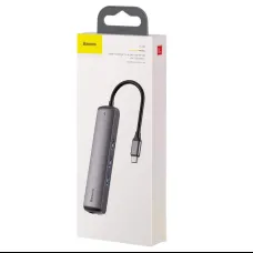 Baseus HUB Type-C - PD HDMI USB 3.0 LAN átalakító szürke (CAHUB-J0G)