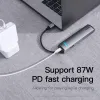 Baseus HUB Type-C - PD HDMI USB 3.0 LAN átalakító szürke (CAHUB-J0G) - 2. kép