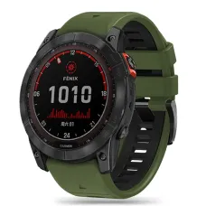 Garmin Fenix 3/5X/3HR/5X Plus/6X/6X Pro/7X Tech-Protect Iconband Pro óraszíj katonai zöld/fekete