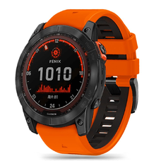 Garmin Fenix 3/5X/3HR/5X Plus/6X/6X Pro/7X Tech-Protect Iconband Pro óraszíj katonai narancs/fekete