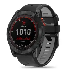 Garmin Fenix 5/6/6 Pro/7 Tech-Protect Iconband Pro óraszíj katonai fekete/szürke