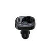 Baseus T típusú Bluetooth FM transmitter 2xUSB microSD és autós töltő (fekete) - 3. kép