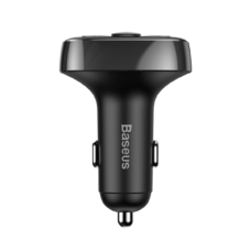 Baseus T típusú Bluetooth FM transmitter 2xUSB microSD és autós töltő (fekete)