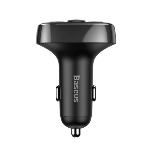 Baseus T típusú Bluetooth FM transmitter 2xUSB microSD és autós töltő (fekete)