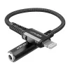 Acefast C1-05 Lightning - mini jack 3.5mm átalakító adapter 18cm (fekete) - 0. kép