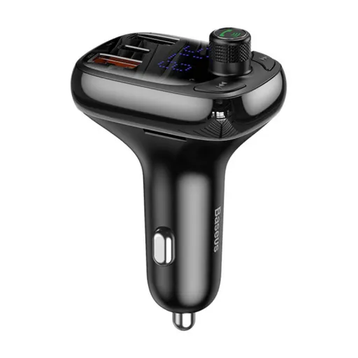 Baseus T Shaped S-13 Bluetooth FM transmitter és autós töltő 2x USB-A, USB-C 36W QC 4.0 PD CCMT000101