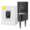 Baseus GaN5 mini USB-C hálózati töltő adapter 30W (fekete) - 2. kép