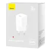 Baseus GaN5 mini USB-C hálózati töltő adapter 30W (fehér) - 1. kép