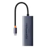 Baseus UltraJoy Series 5 az 1-ben USB-C HUB, elosztó adapter (HDMI 4K@30Hz + 3x USB 3.0 + 1x PD) (szürke) - 3. kép