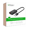 UGREEN 15 cm-es USB külső hangkártya (fekete) - 1. kép