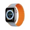 Apple Watch SE, 9, 8, 7, 6, 5, 4, 3, 2, 1 (41, 40, 38 mm) Dux Ducis Univerzális mágneses óraszíj (LD verzió) szürke-narancsssárga - 0. kép