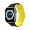 Apple Watch SE, 9, 8, 7, 6, 5, 4, 3, 2, 1 (41, 40, 38 mm) Dux Ducis Univerzális mágneses óraszíj (LD verzió) fekete-sárga - 0. kép