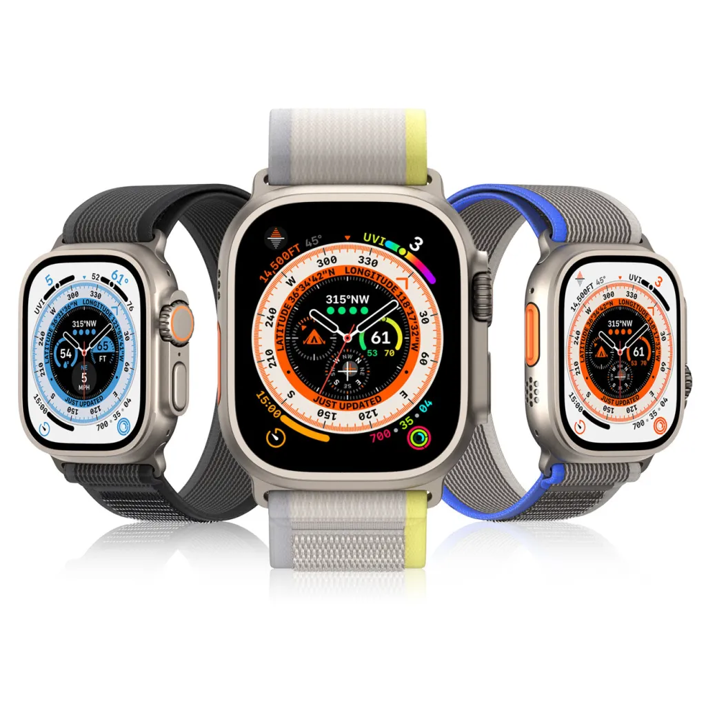 Apple Watch Ultra/8/7/6/SE/5/4/3/2/1 (42, 44, 45, 49 mm) Dux Ducis Tépőzáras sportszíj YJ változathoz kék-szürke - 9