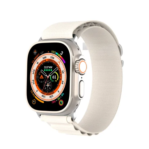 Apple Watch Ultra 8/7/6/SE/5/4/3/2/1 (42, 44, 45, 49 mm) Dux Ducis Sport csatszíj GS verzió fehér