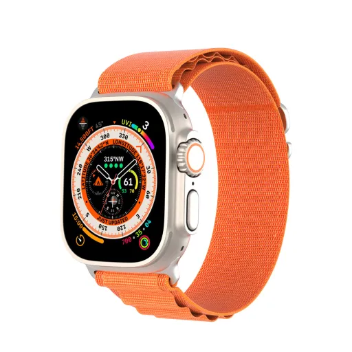 Apple Watch Ultra 8/7/6/SE/5/4/3/2/1 (42, 44, 45, 49 mm) Dux Ducis Sport csatszíj GS verzió narancssárga