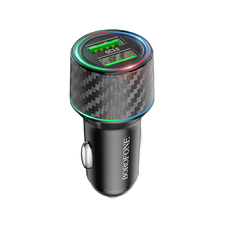 Borofone autós töltő BZ21A Brilliant 2xUSB QC 3.0 36W fekete