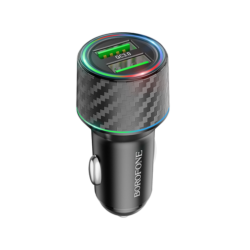 Borofone autós töltő BZ21A Brilliant 2xUSB QC 3.0 36W fekete