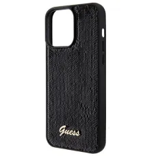 iPhone 15 Guess Sequin Script Logo tok, telefontok fekete (GUHCP15SPSFDGSK)