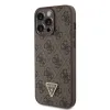 iPhone 15 Pro Max Guess PU 4G Strass Triangle Metal Logo tok, telefontok barna (GUHCP15XP4TDPW) - 2. kép