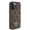 iPhone 15 Pro Max Guess PU 4G Strass Triangle Metal Logo tok, telefontok barna (GUHCP15XP4TDPW) - 4. kép