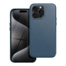 iPhone 15 Pro Max MagSafe-kompatibilis bőrtok, telefontok indigókék