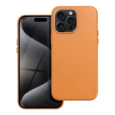 iPhone 15 Pro Max MagSafe-kompatibilis bőrtok, telefontok narancssárga