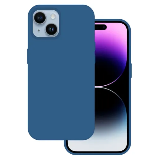 iPhone 15 Plus Tel Protect Silicone Premium tok sötétkék