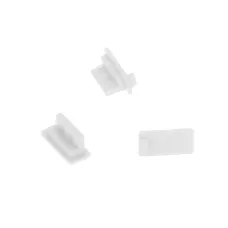 USB csatlakozó porvédő sapka szilikonból, fehér, 10 db