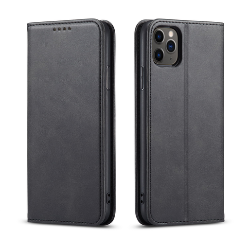 iPhone 15 Pro Max mágneses PU bőr fliptok kártyatartóval pánt nélküli fekete Alphajack iPhone 15 Pro Max mágneses PU bőr fliptok kártyatartóval pánt nélküli fekete Alphajack